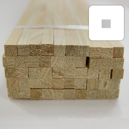 미니어처 건축모형 목재 재료 히노끼(편백)각재 10X10X900mm (50개)
