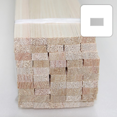 미니어처 건축모형 목재 재료 히노끼(편백)각재 5X10X900mm(50개)