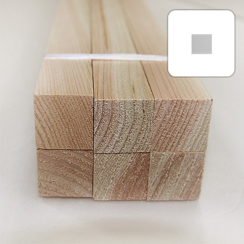 미니어처 건축모형 목재 재료 히노끼(편백) 25X25X900mm (6개)