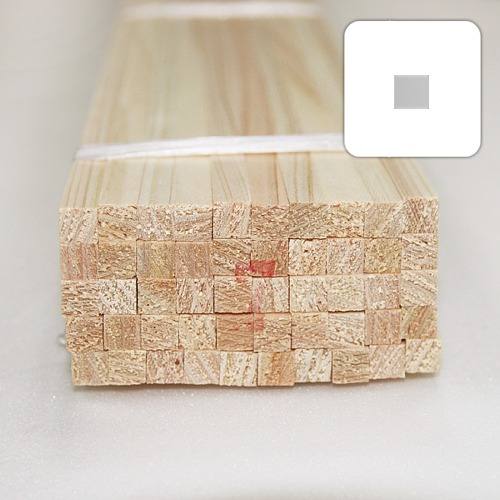미니어처 건축모형 목재 재료 히노끼(편백)각재 7X7X900mm(50개)