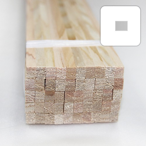 미니어처 건축모형 목재 재료 히노끼(편백)각재 6X8X900mm(50개)