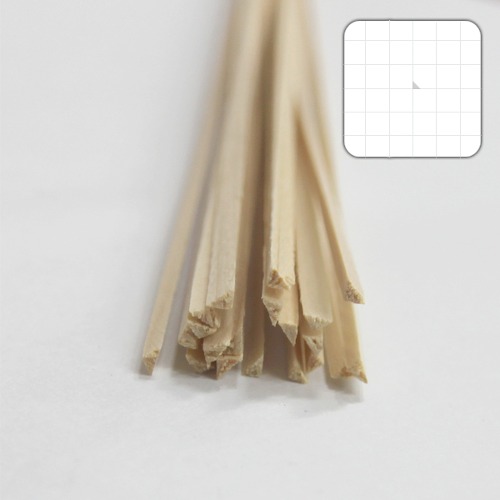 미니어처 건축모형 목재 재료 히노끼(편백)삼각봉△x3x900mm(20개)