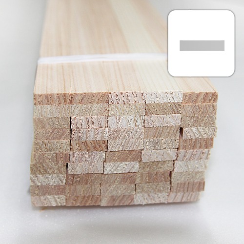 미니어처 건축모형 목재 재료 히노끼(편백)각재 5X15X900mm(50개)