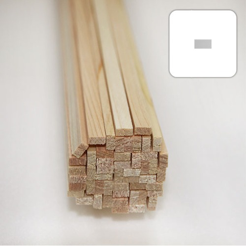 미니어처 건축모형 목재 재료 히노끼(편백)3x6x900mm(50개)