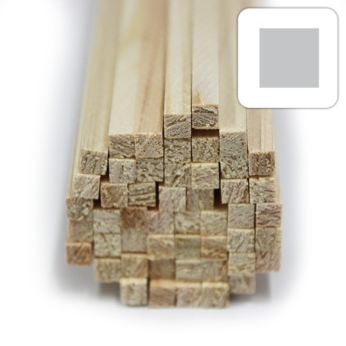 미니어처 건축모형 목재 재료 히노끼(편백)각재 5X5X900mm(50개)