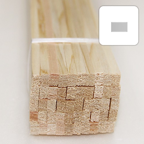 미니어처 건축모형 목재 재료 히노끼(편백)각재 5X8X900mm(50개)