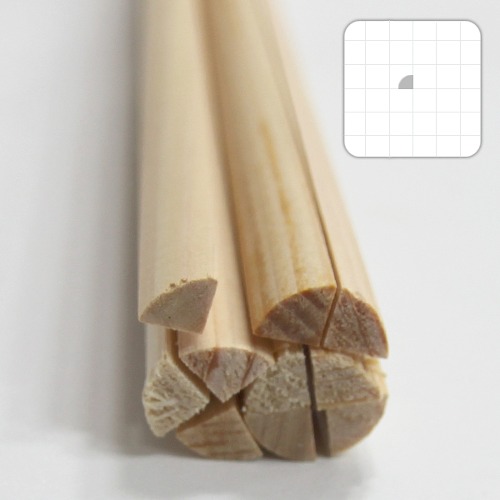 미니어처 건축모형 목재 재료 히노끼(편백)원형가공봉 1/4X12ΦX900mm(10개)