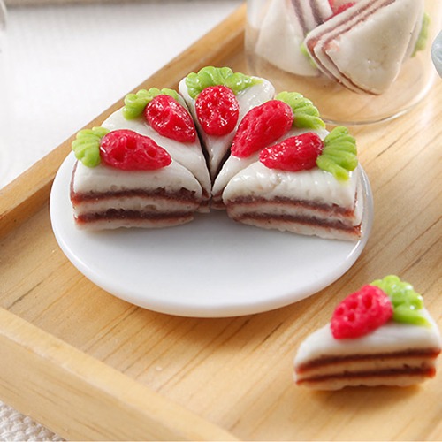 [간식토핑] 줄무늬 딸기케익 3pcs (유리병set)