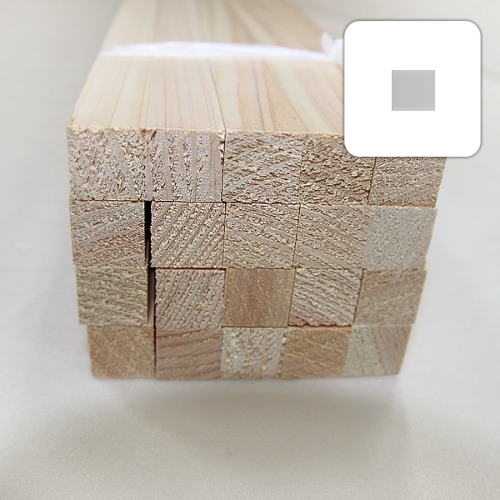 미니어처 건축모형 목재 재료 히노끼(편백)15x15x900mm(20개)