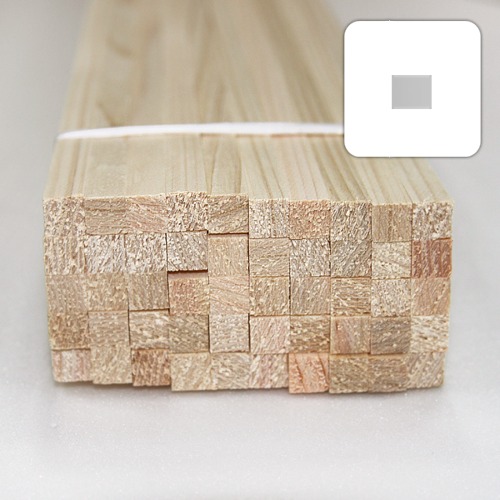 미니어처 건축모형 목재 재료 히노끼(편백)각재 8X8X900mm(50개)