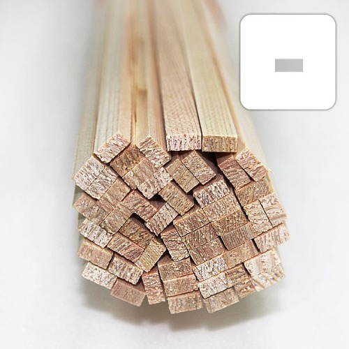 미니어처 건축모형 목재 재료 히노끼(편백)각재 4X8X900mm(50개)