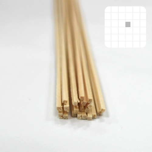 미니어처 건축모형 목재 재료 히노끼(편백)미니Pack(Craft Meterials)/1.5X1.5X450mm(20개)